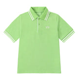 Boys Bright Green Polo with White Trim