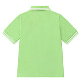 Boys Bright Green Polo with White Trim