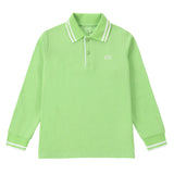 Boys Bright Green Polo with White Trim