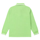 Boys Bright Green Polo with White Trim