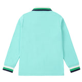 Boys Aqua Polo with Green & White Trim
