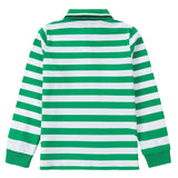Green and White Striped Polo 607