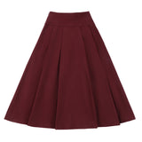 Teens Burgundy V Shaped Panneled Maxi Skirt