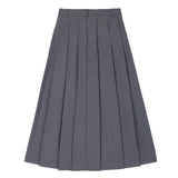 Teens Grey Pleated Maxi Skirt