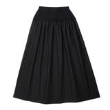 Teens Black Knitted Yoke Maxi Skirt