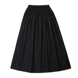 Teens Black Knitted Yoke Maxi Skirt