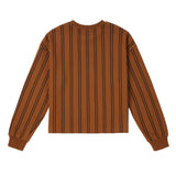 Teens Cognac Stripe Sweatshirt