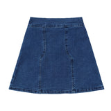 Girls Denim Skirt with Curved Yoke