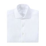 Non-Iron Spread Collar White Shirt- Short Sleeve