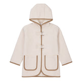 Girls Cream Hooded Jacket