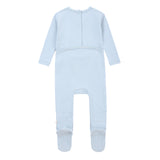 Baby Boys Blue Horse Appliqué Footsie