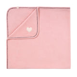 Baby Girls Light Pink Heart Velour Blanket
