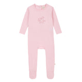 Baby Girls Pink Horse Appliqué Footsie