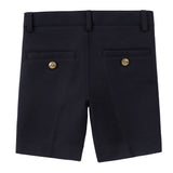 Boys Navy Gold Button Shorts