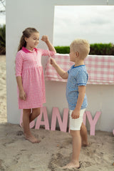 Girls Sweet Check Dress