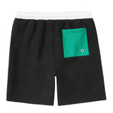 Boys Black, Green & White Swim Trunk