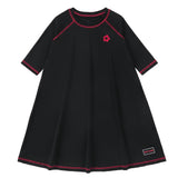 Girls Black Swim Dress