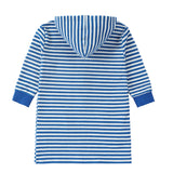 Boys Blue & White Hooded Swim Cover-up