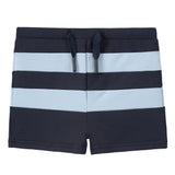 Boys Navy & Blue Colorblock Swim Trunk