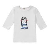 Girls White Bonjour T-Shirt
