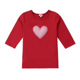 Girls Red Heart T-Shirt