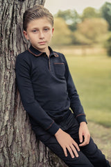 Boys Denim Stitch Polo