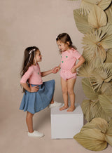 Girls Pink Cherry T-Shirt/Set