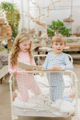 Boys Blue Checkered Anchor Pajama
