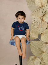Boys Navy Motorcycle T-Shirt