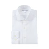 Non-Iron Spread Collar White Shirt- Long Sleeve