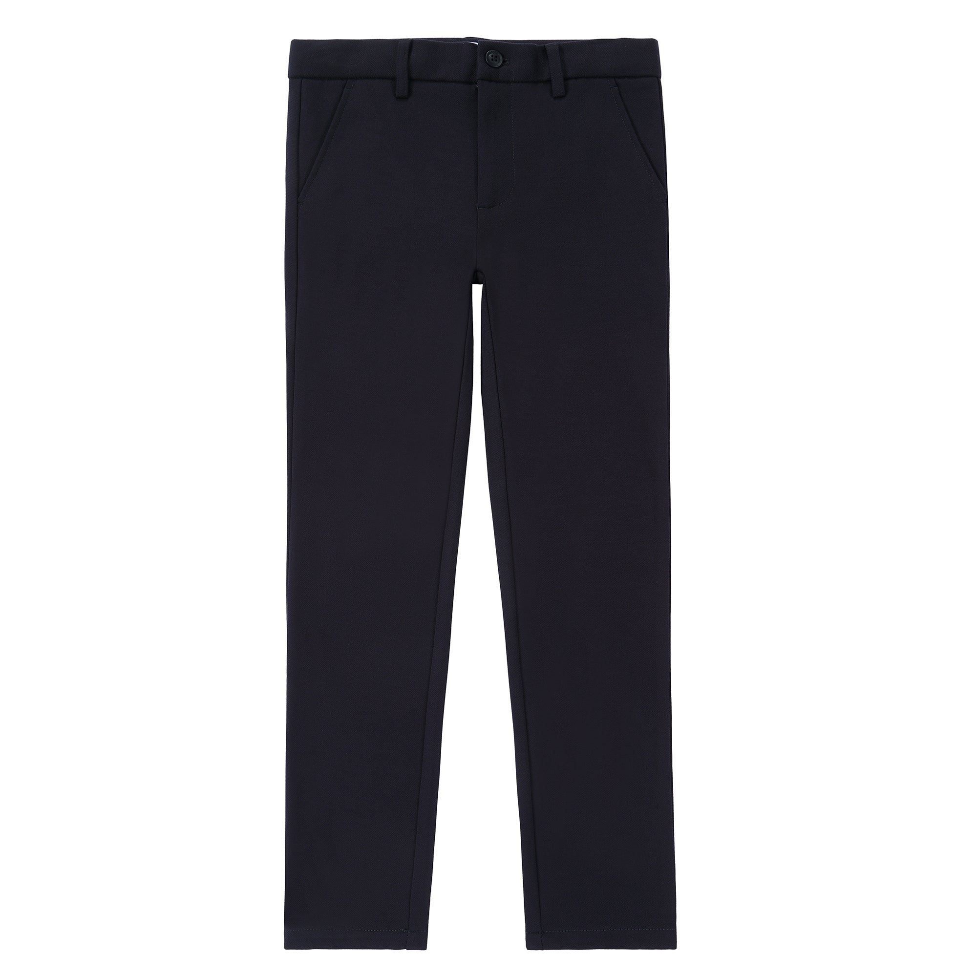 Black Stretch Slit Pocket Pants -Matches Blazer