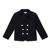 Black Double Breasted Blazer with Gold Button Details (matches shorts)