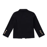 Black Double Breasted Blazer with Gold Button Details (matches shorts)