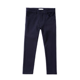 Dark Blue Stretch Patch Pocket Pants