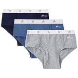 Boy Jersey 3pc Brief - (Grey,Blue,Navy)