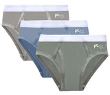 Boy Jersey 3pc Brief - (Grey,Blue,Sage)