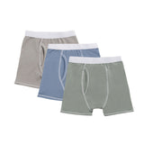 Boy Jersey 3pc Boxer - (Grey,Blue,Sage)