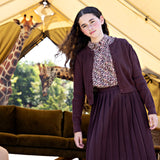 Plum Petals Cardigan