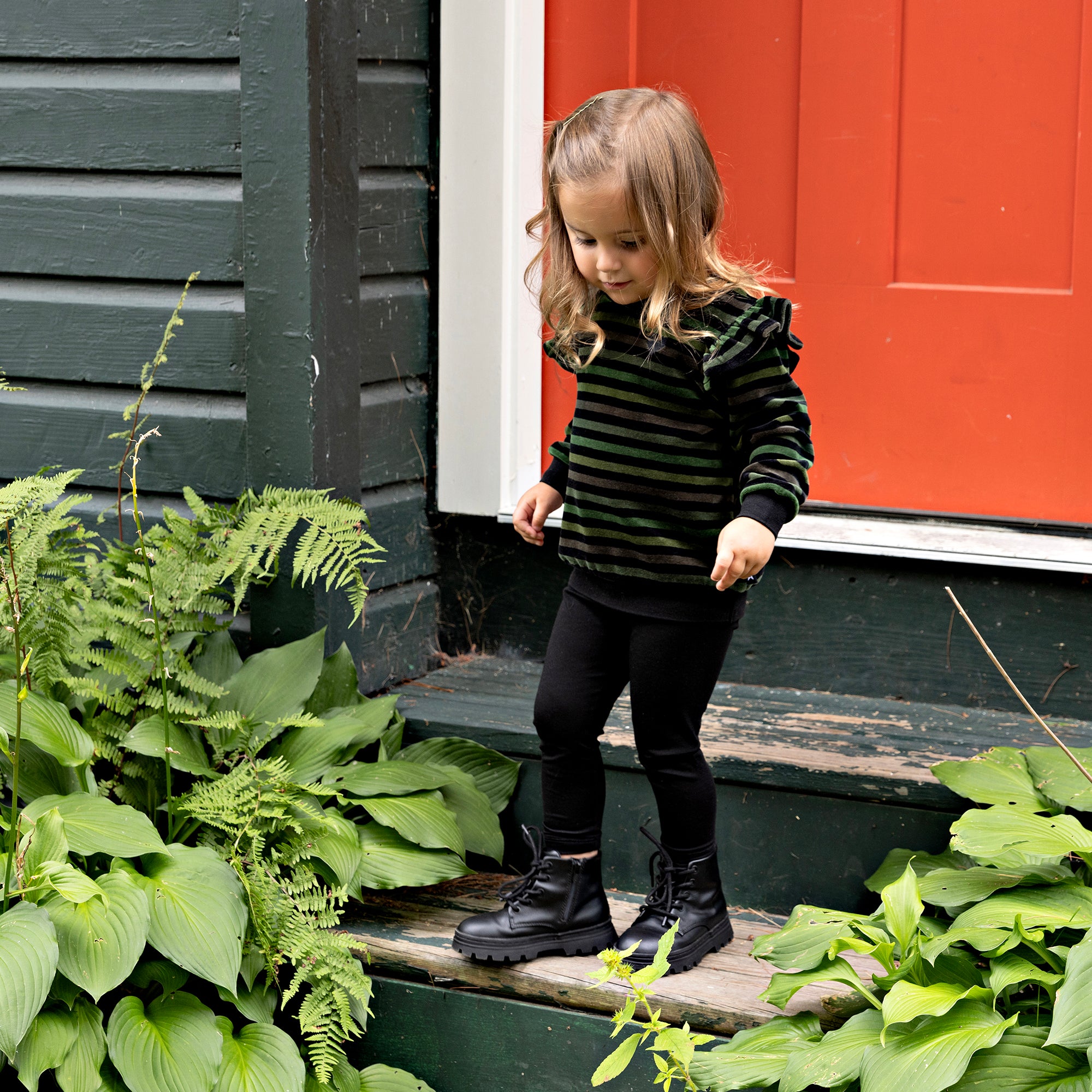 Field of Green Ruffle Sweatshirt