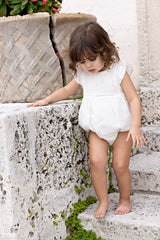 Ivory Romper With Lace Details