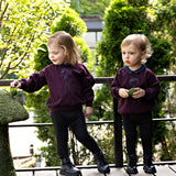 Berry Mood Collar Sweatshirt