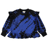 Cobalt Splash Ruffle Sweatshirt