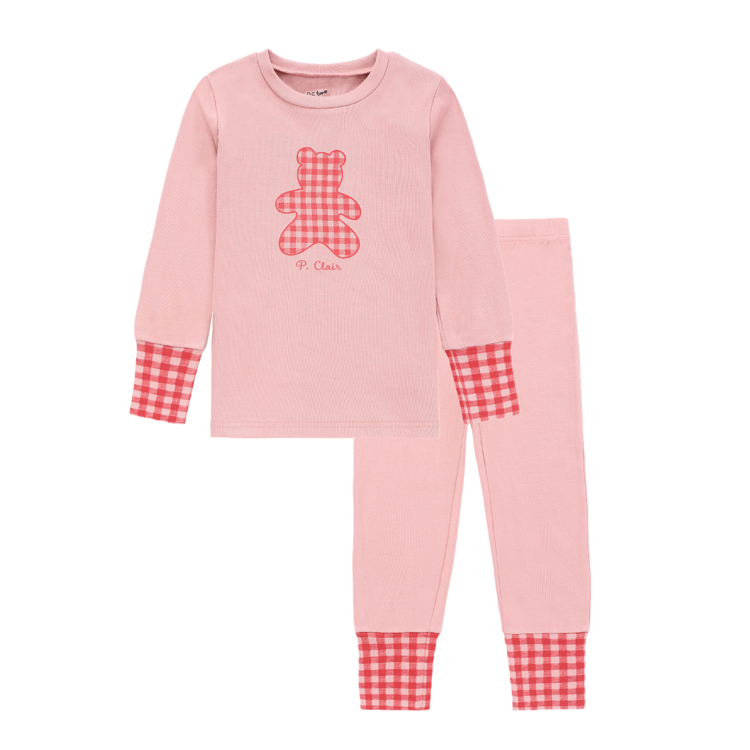 Girls Pink Bear Pajamas