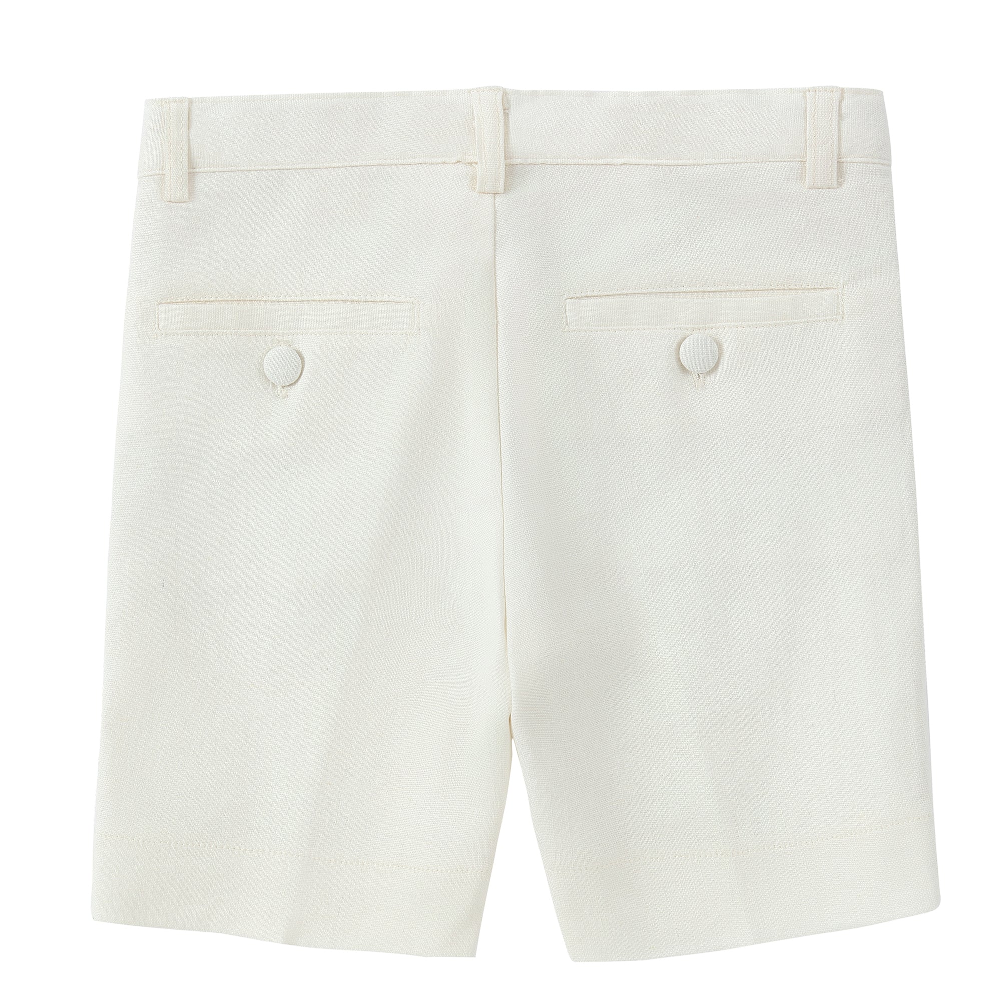 Ivory Linen Shorts- Matches Blazer