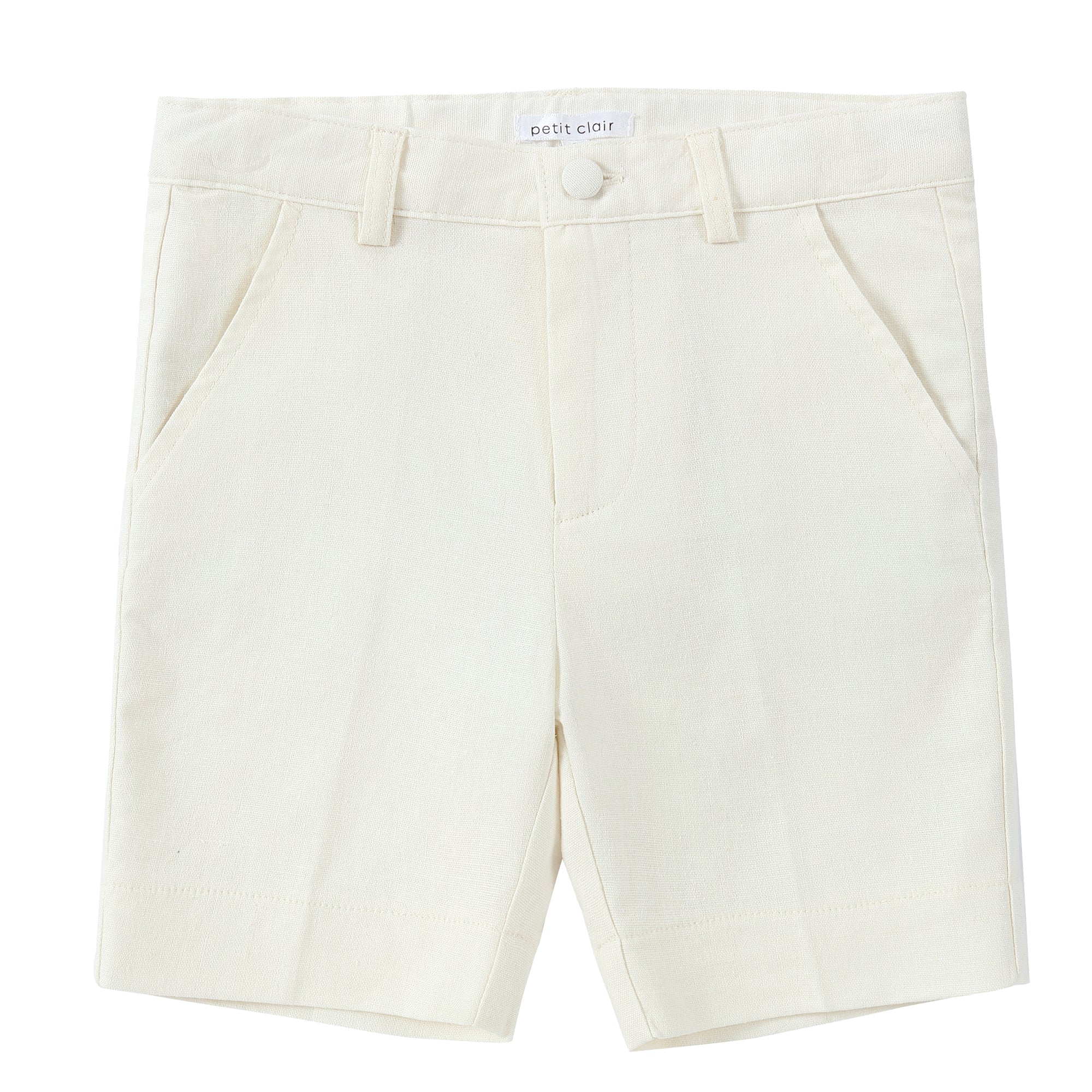 Ivory Linen Shorts- Matches Blazer