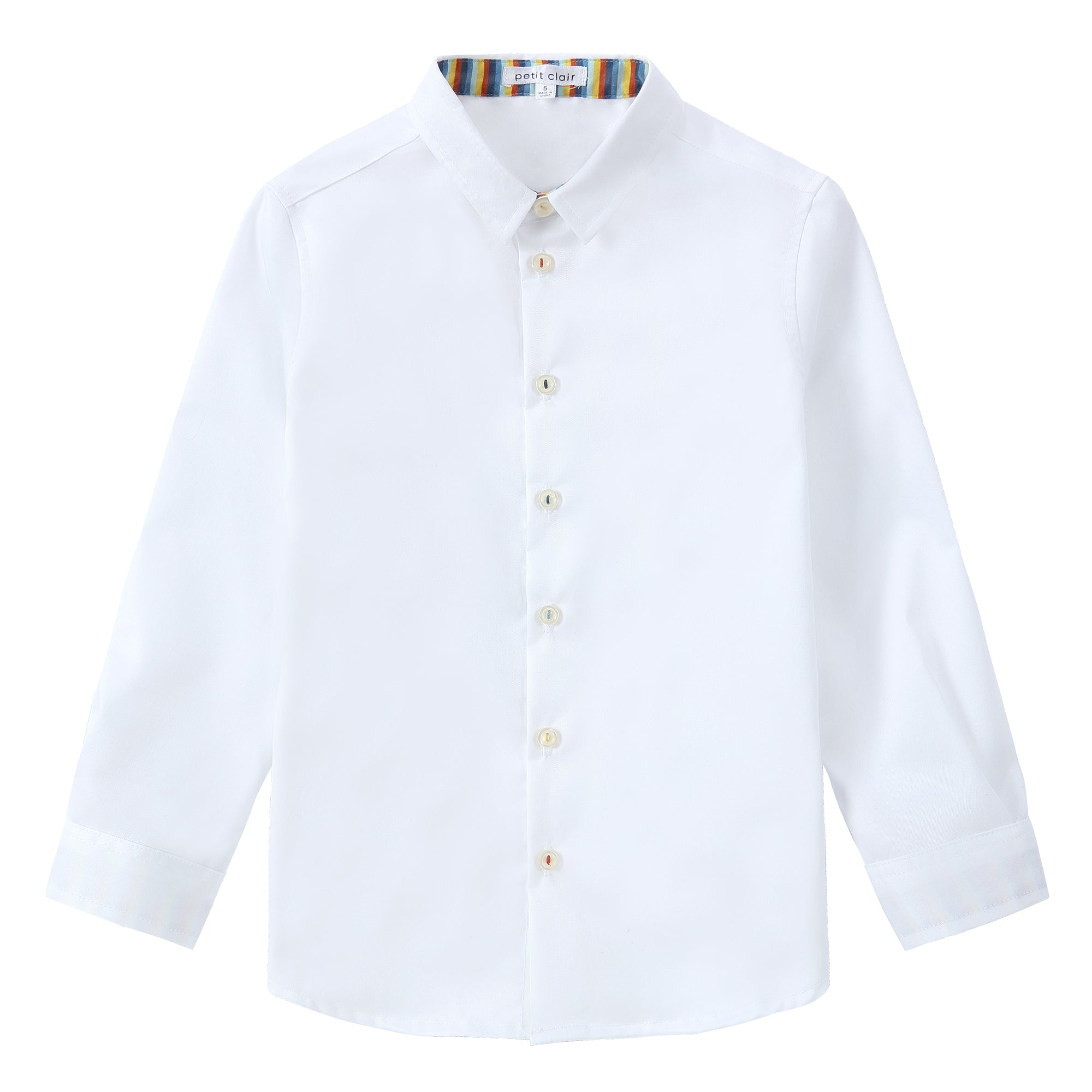 White Shirt With Colorful Contrast