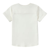 White Round Neck Shirt- Short Sleeve