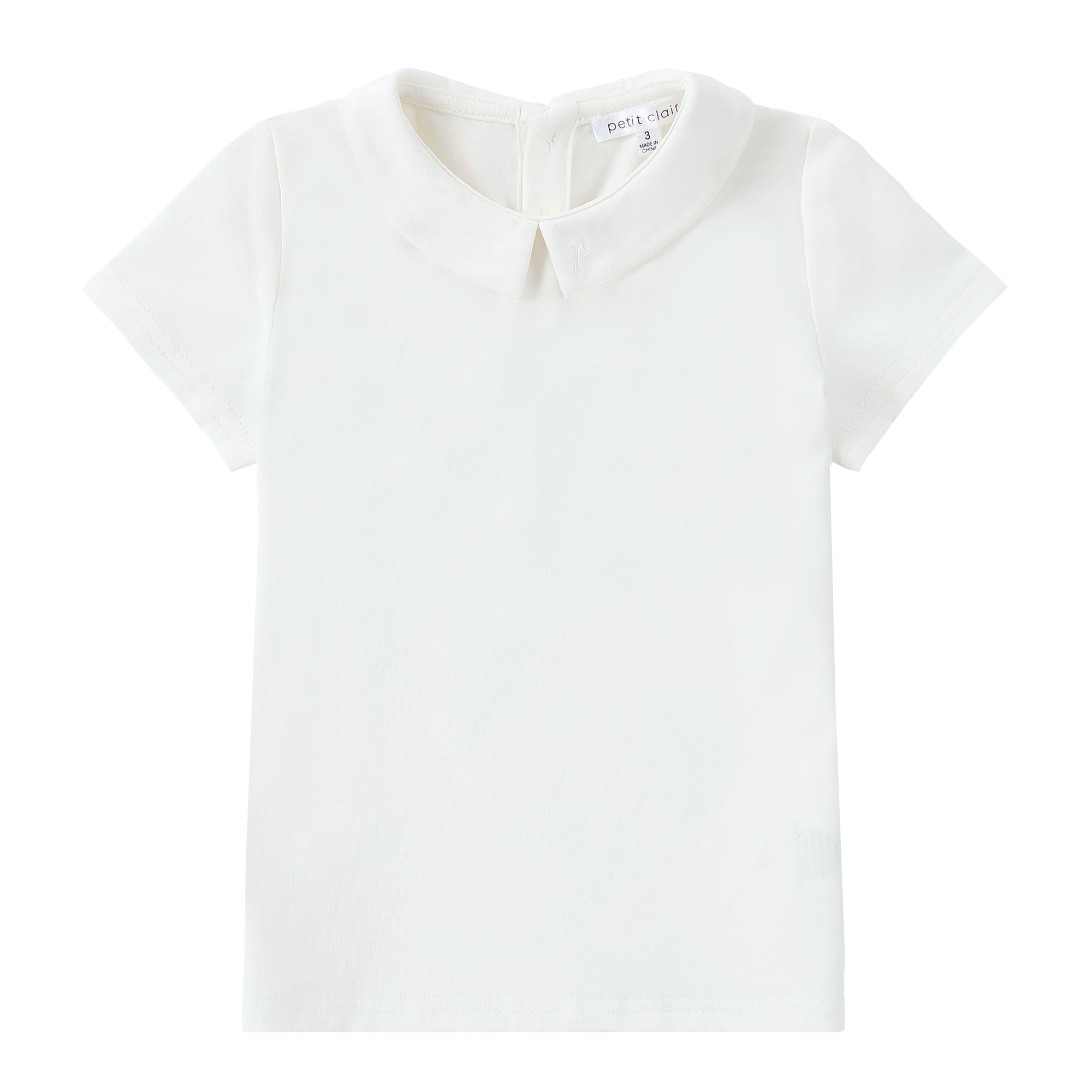 Baby Boys Ivory Collar Shell