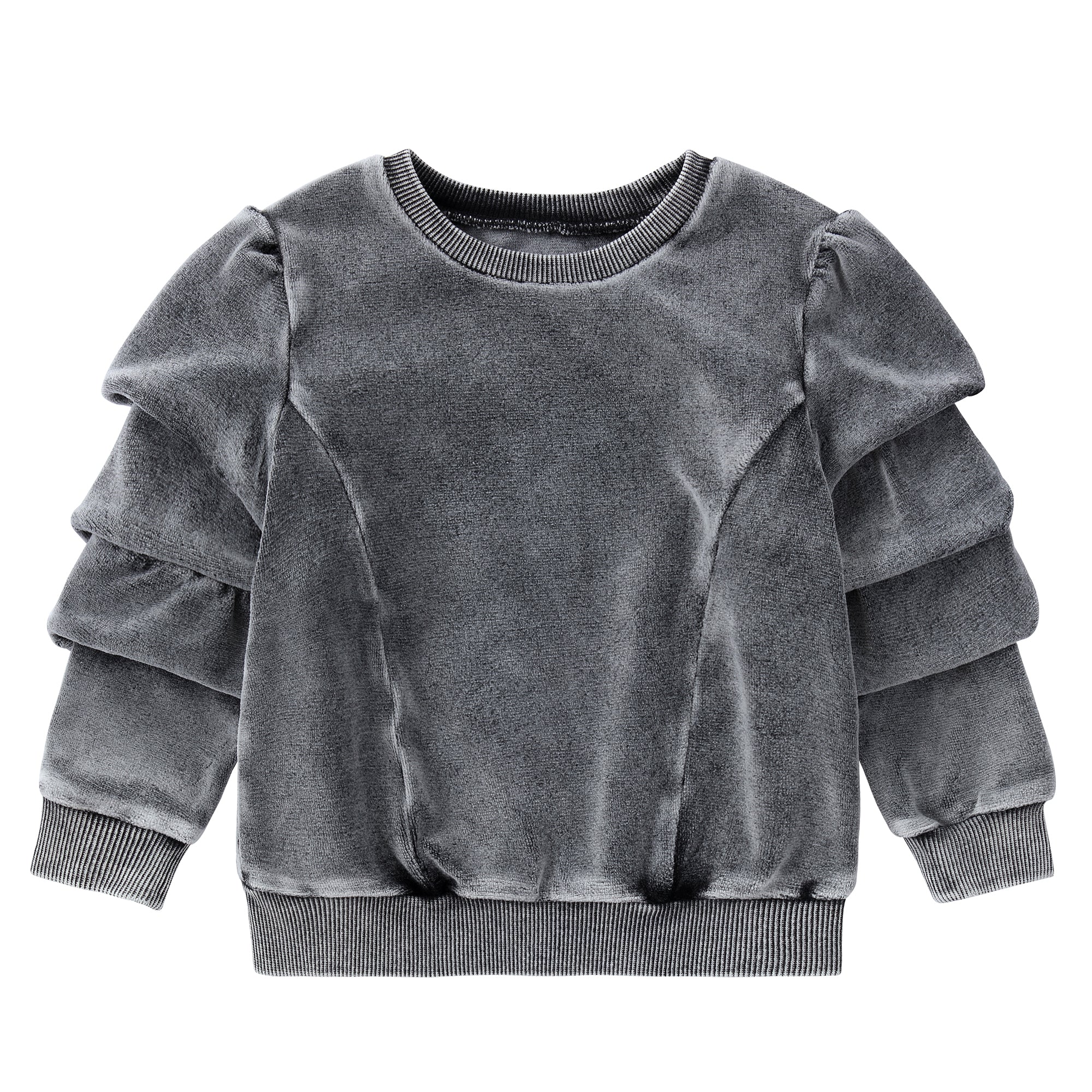 Platinum Plush Ruffle Sweatshirt