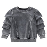 Platinum Plush Ruffle Sweatshirt